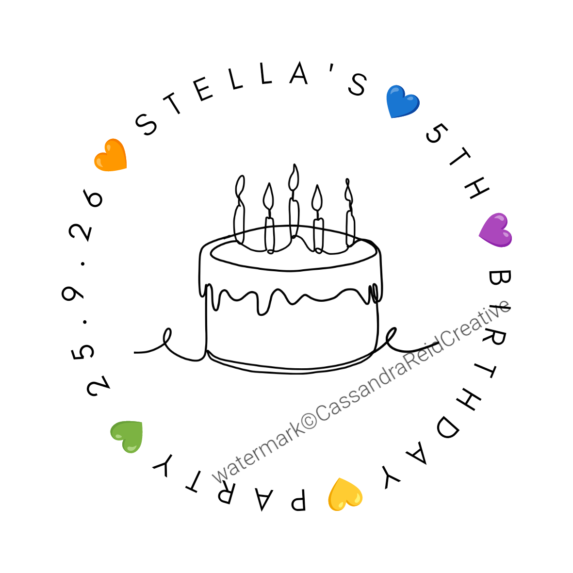 Personalised Party Bag Label Sticker Template