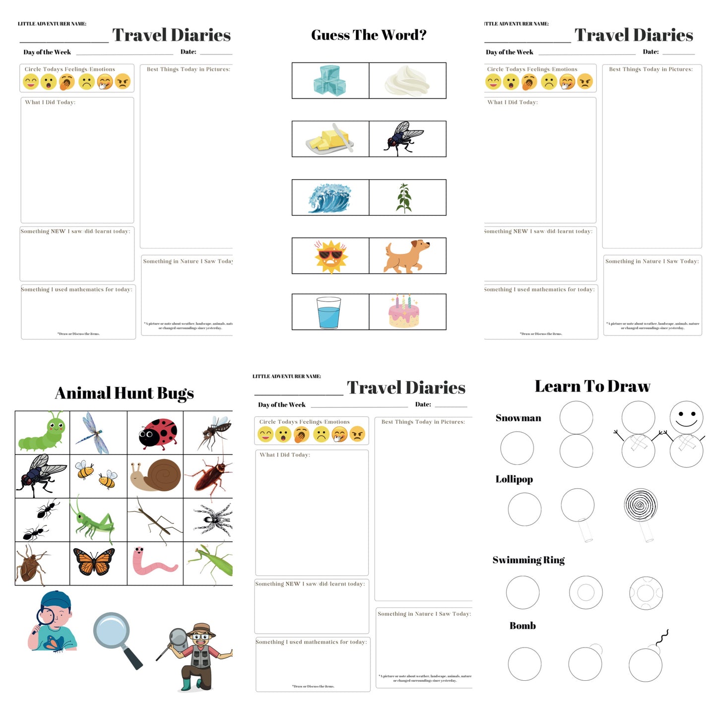 Travel Adventure Diary! 71 Day Diary & Activity Per Day for Little Adventurers